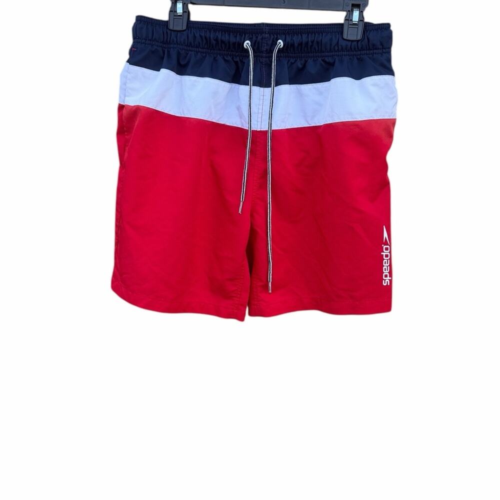 Speedo Men's Red White & Blue swim trunks Shorts